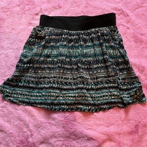 Ecko Unlimited Black and Teal Mini Skirt